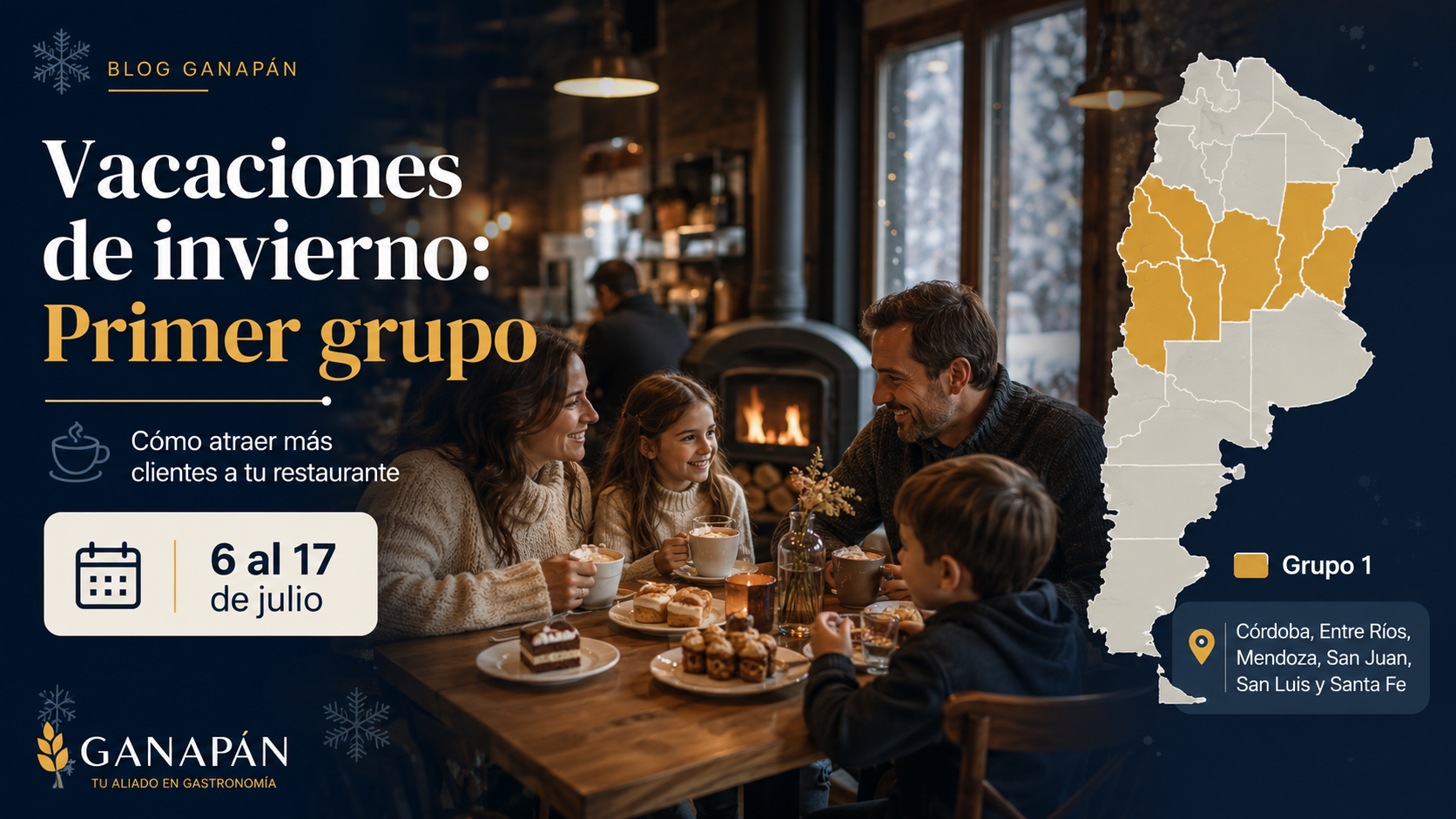 Vacaciones de invierno ¿cómo vender más en restaurantes del primer grupo de provincias?